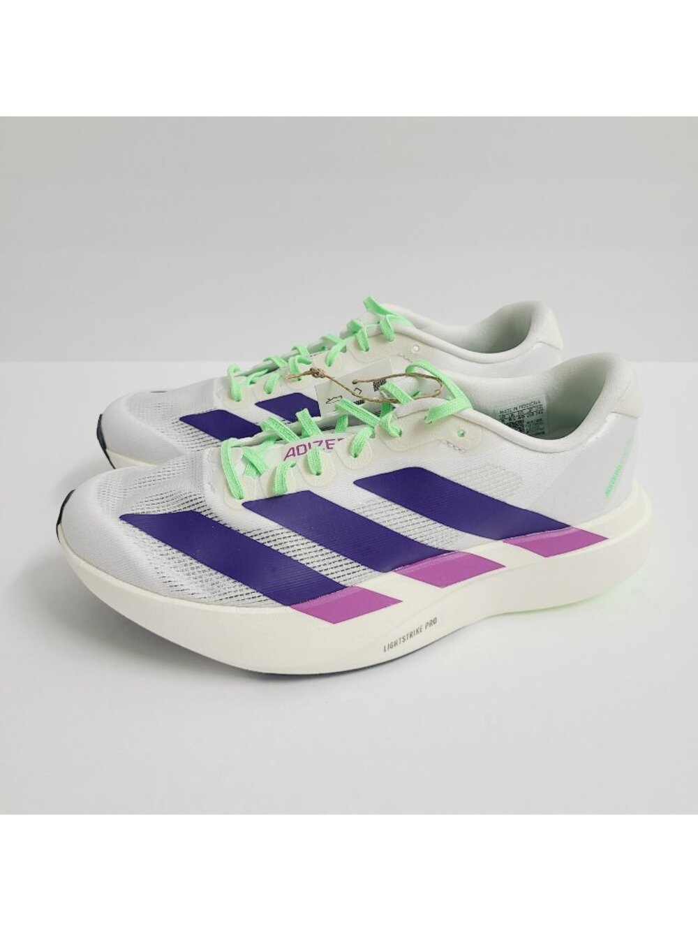 NEW Adidas Womens Adizero Evo SL Running Shoes JS4456 Size 8 White #1